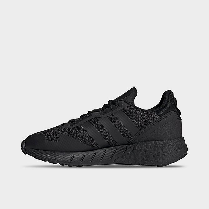 Front view of Big Kids' adidas Originals ZX 1K BOOST Casual Shoes in Core Black/Core Black/Core Black Click to zoom