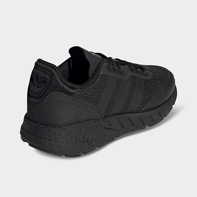 Left view of Big Kids' adidas Originals ZX 1K BOOST Casual Shoes in Core Black/Core Black/Core Black Click to zoom
