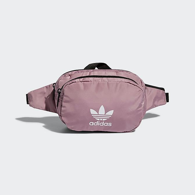 Front view of adidas Originals Sport Waist Pack in Light Purple Click to zoom