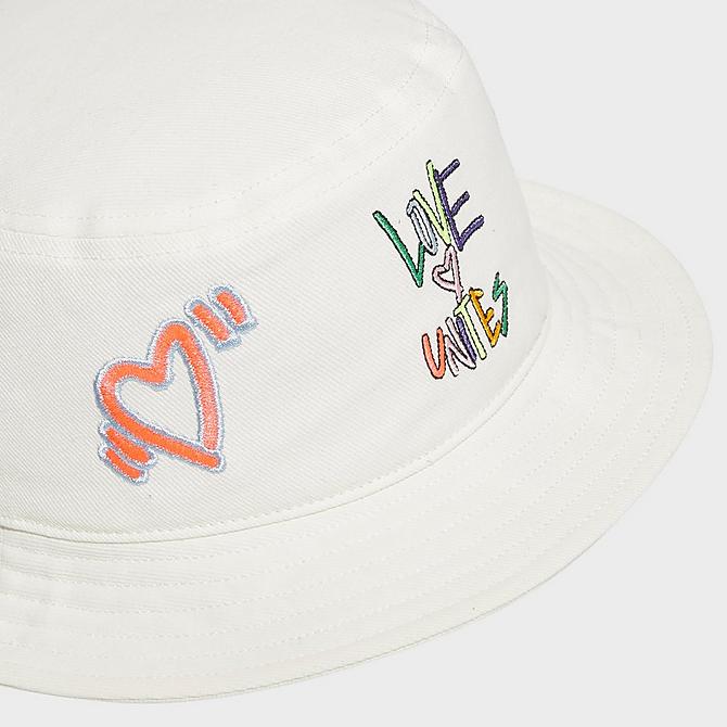 [angle] view of adidas Originals Pride Icons Bucket Hat in Beige Click to zoom