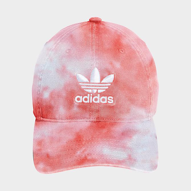 Right view of adidas Originals Tie-Dye Strapback Hat in Bright Pink Click to zoom