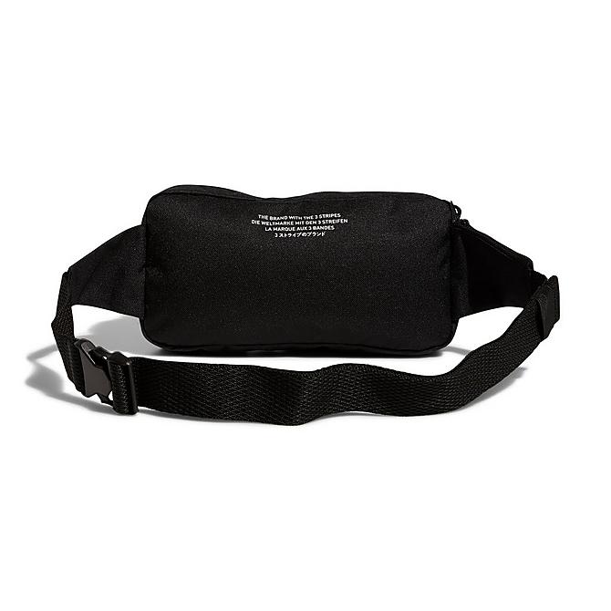 Back view of adidas Originals Rectangle Crossbody Bag in Black/White Click to zoom