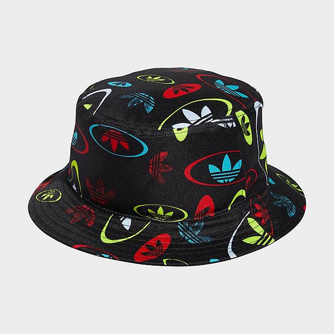 [angle] view of adidas Originals Play Hard Bucket Hat in Black Click to zoom