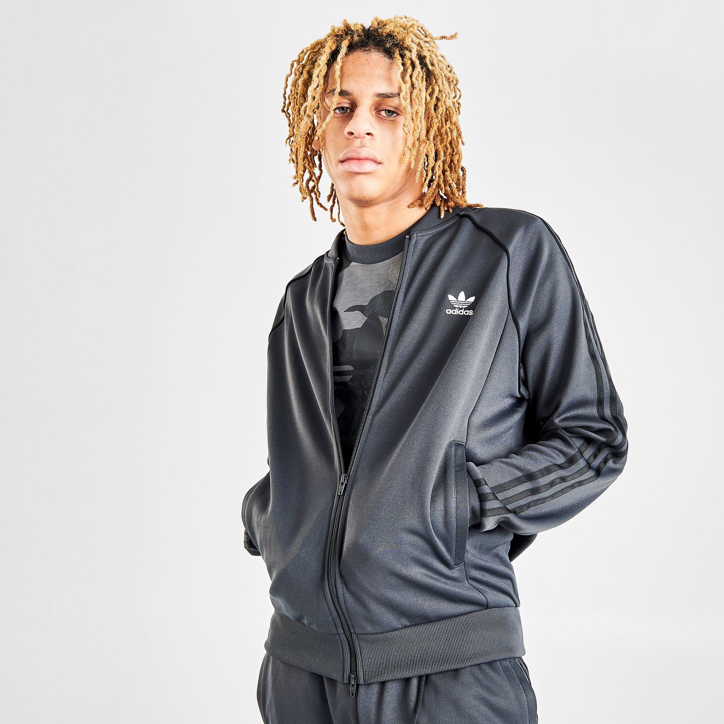 gray adidas track jacket