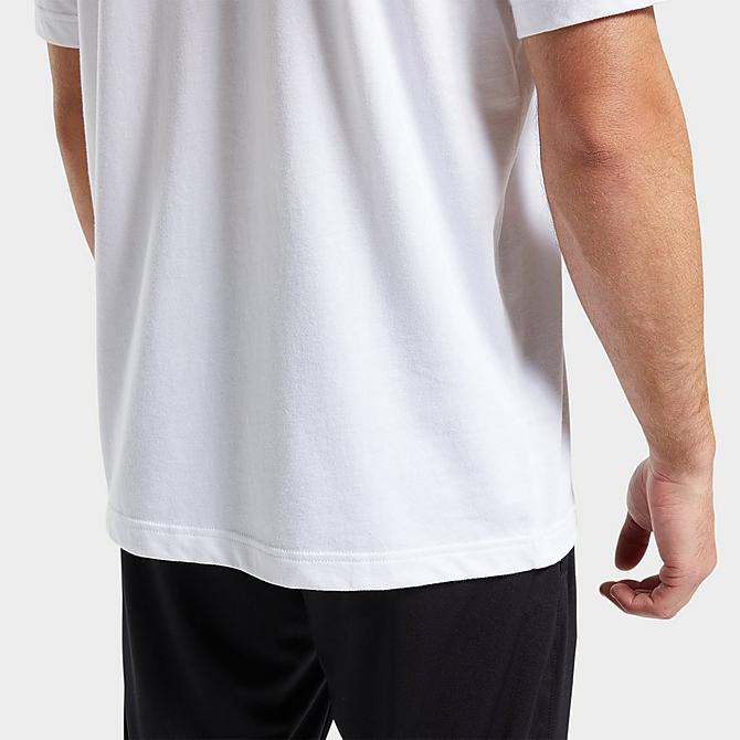 On Model 5 view of Men's Reebok Classics Pocket Short-Sleeve T-Shirt in White Click to zoom