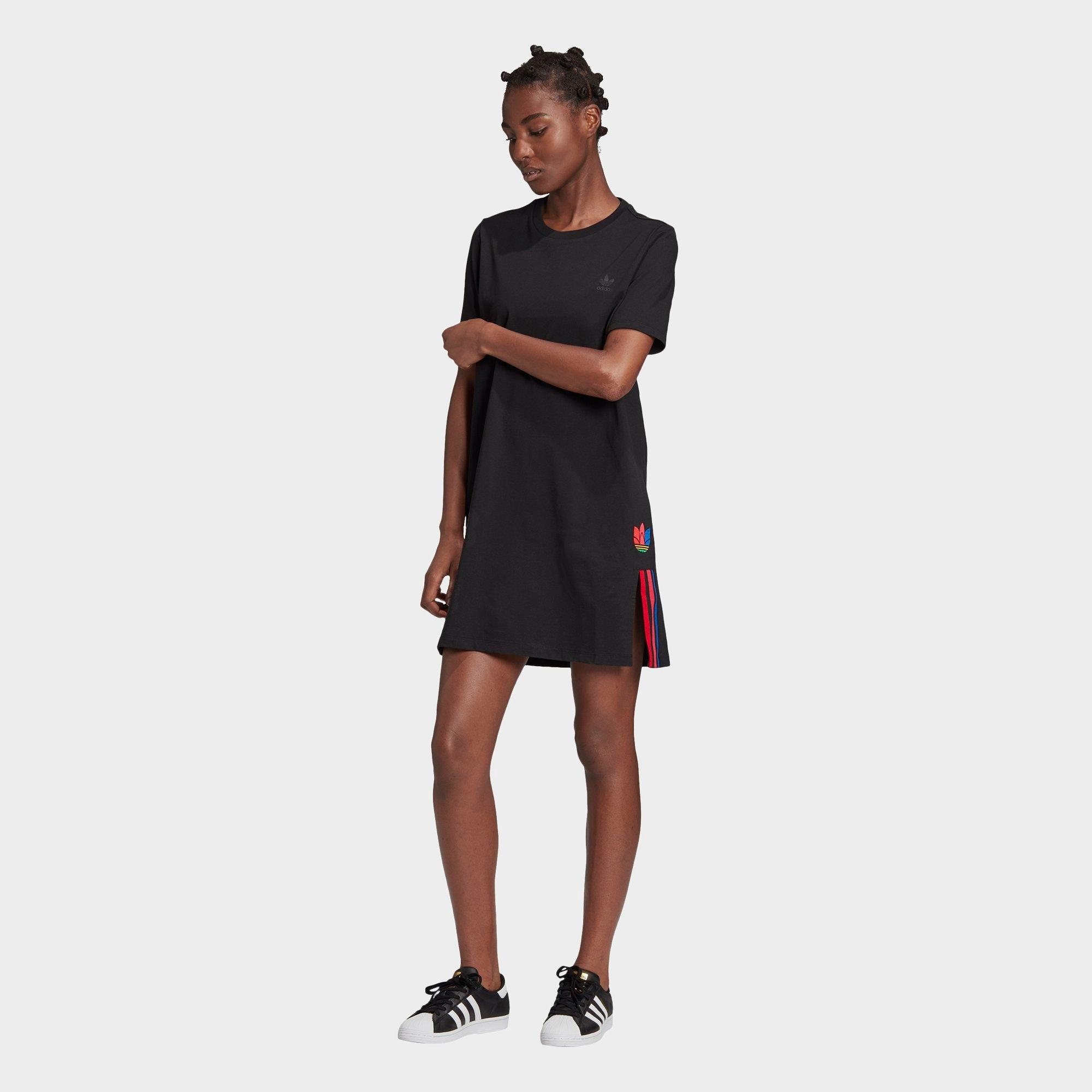 adidas originals trefoil logo dress in black