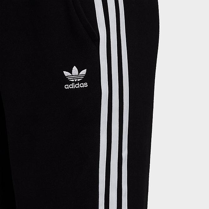 On Model 5 view of Women's adidas Originals Regular Jogger Pants in Black/White Click to zoom