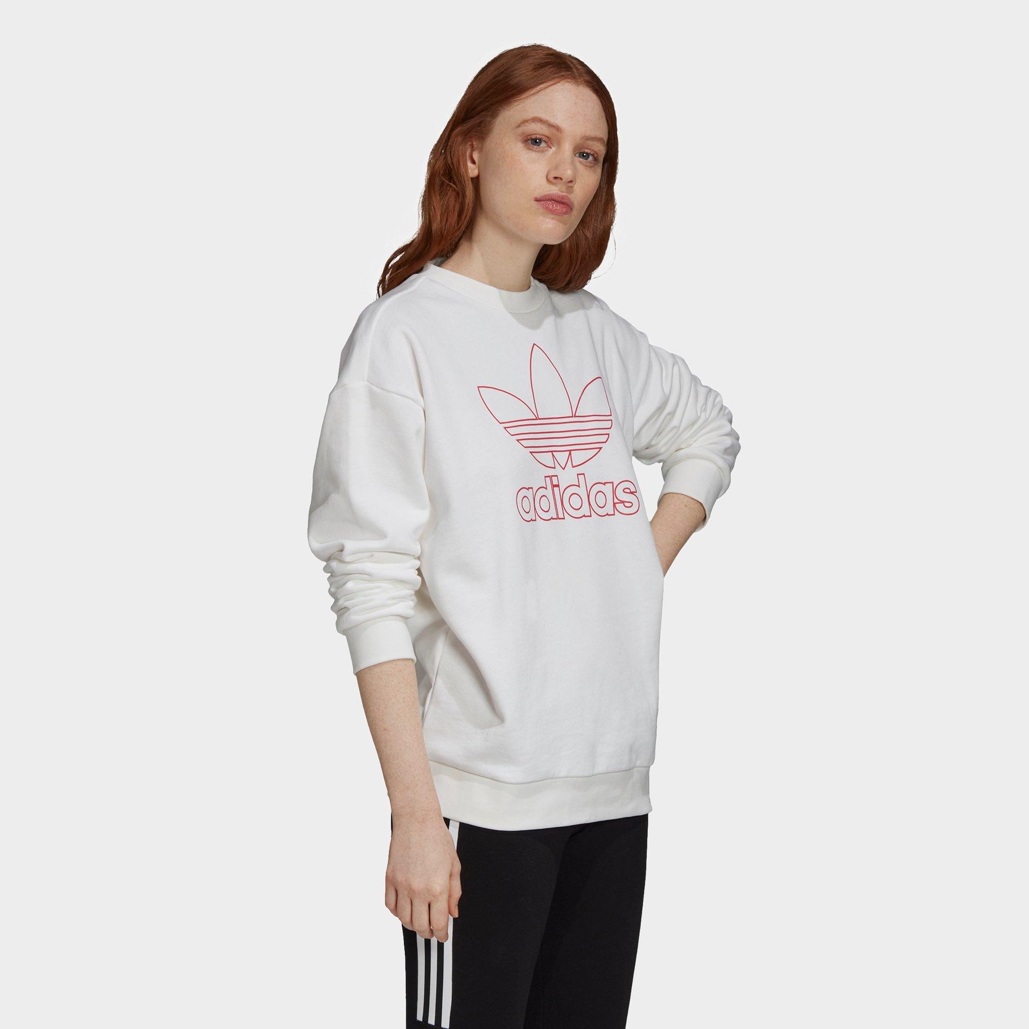 women's adidas trefoil crewneck sweatshirt