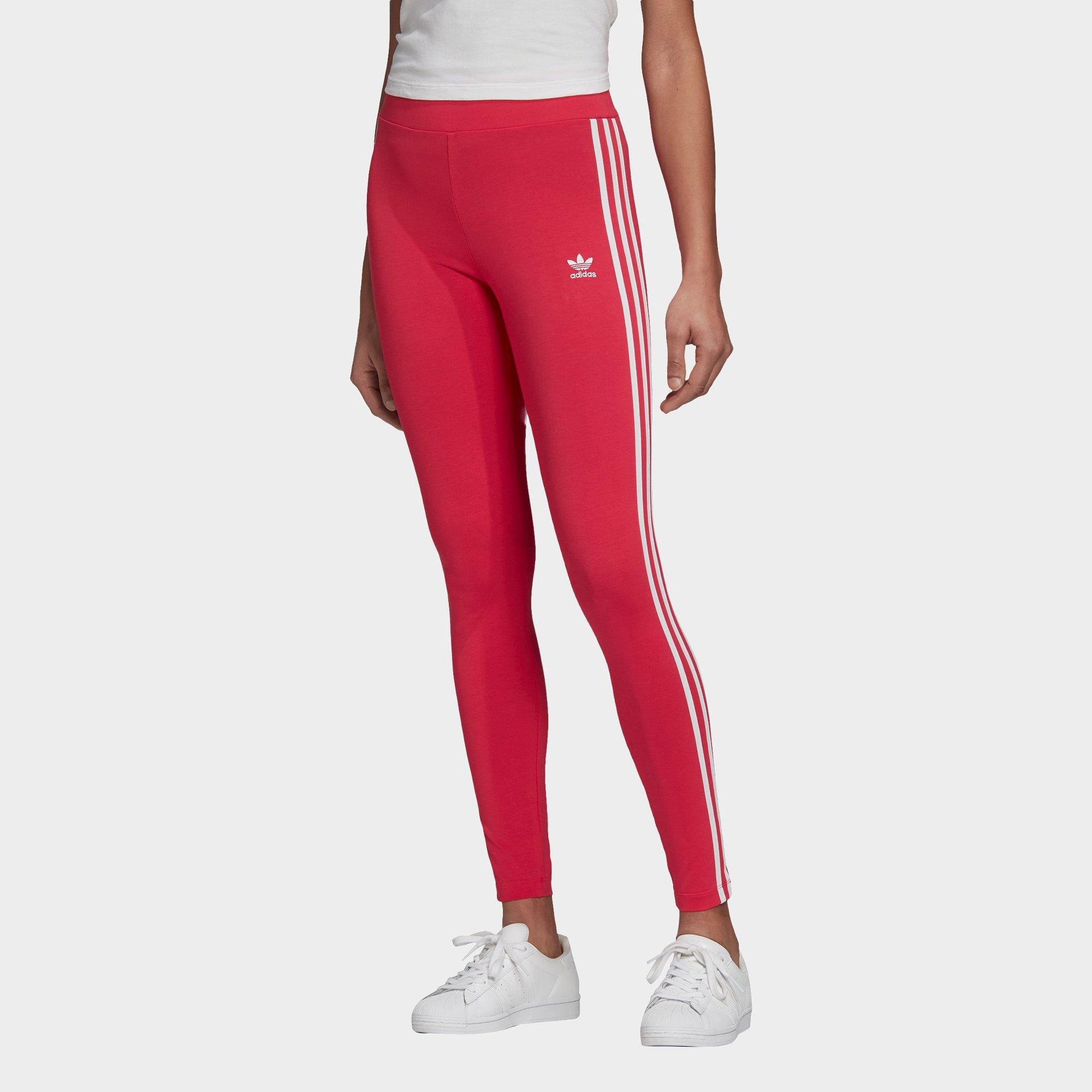 pink adidas leggings 3 stripes