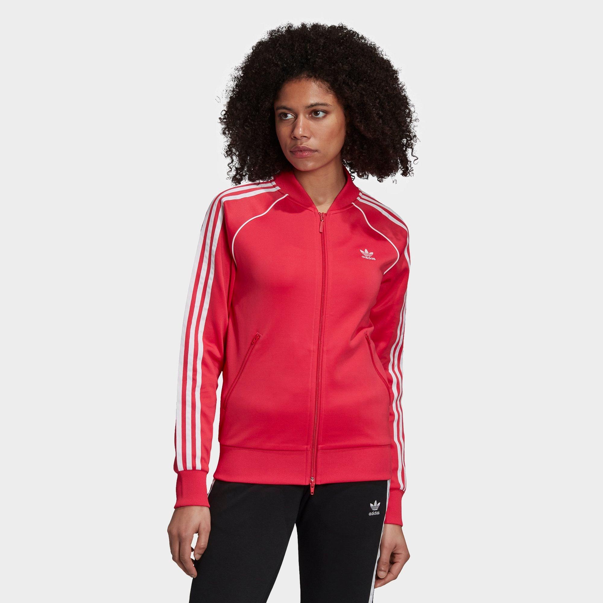 women's adidas striped track jacket