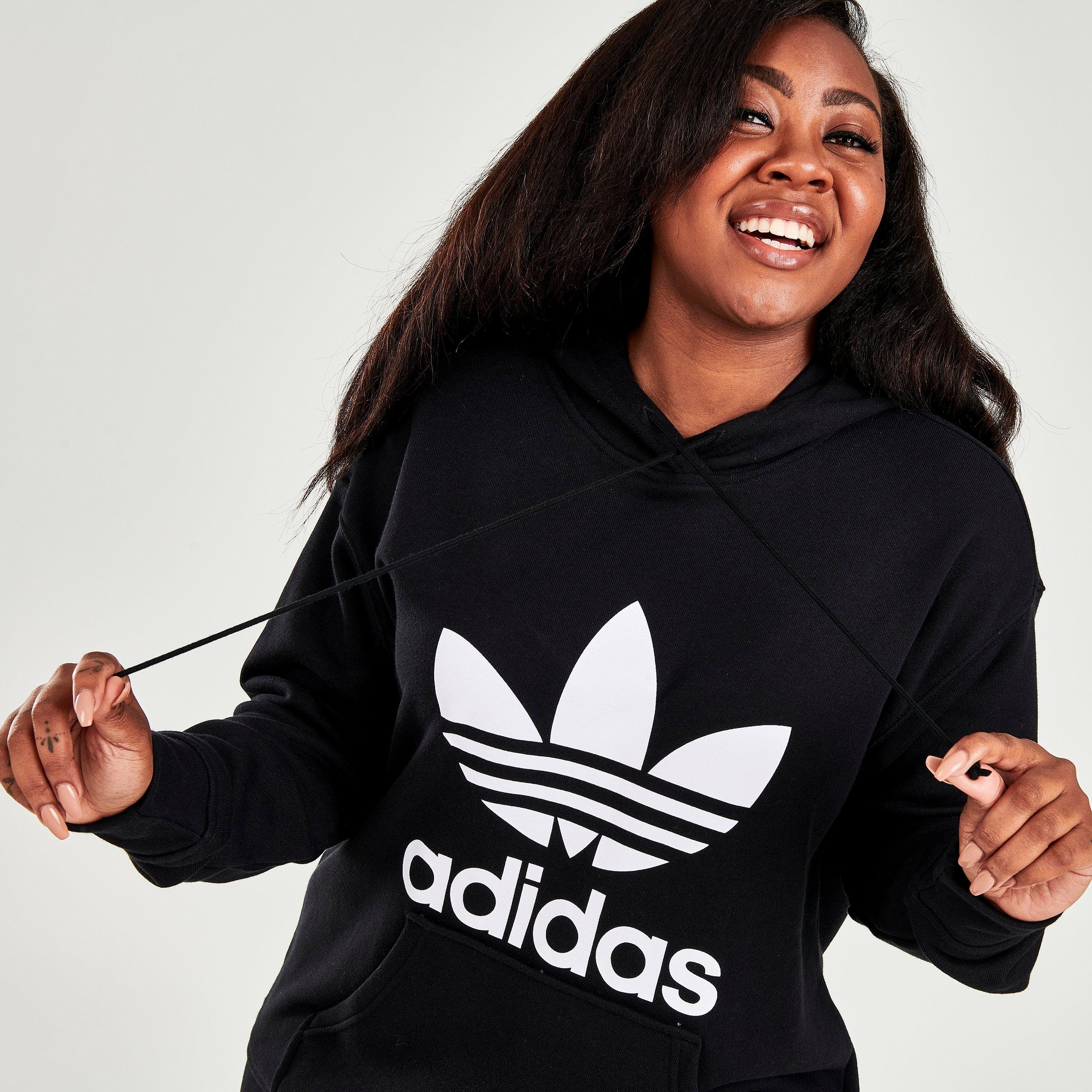 adidas originals trefoil hoodie white