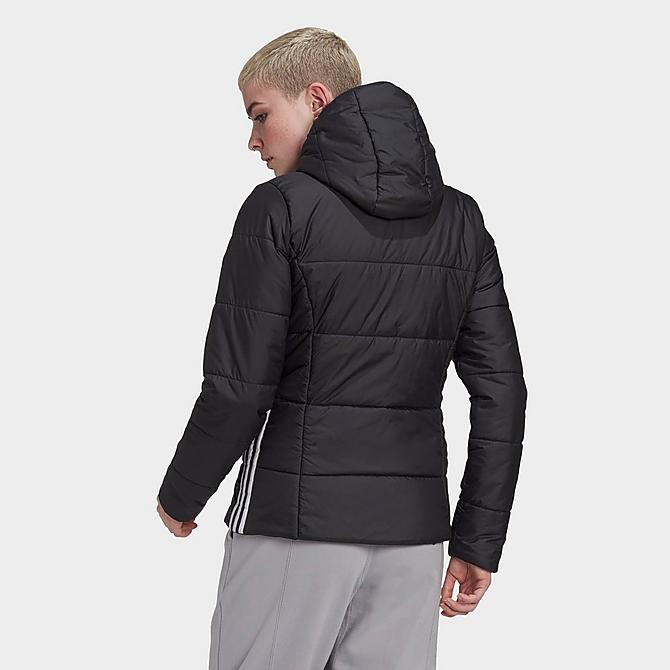 Front Three Quarter view of Women's adidas Originals Puffer Jacket in Black Click to zoom