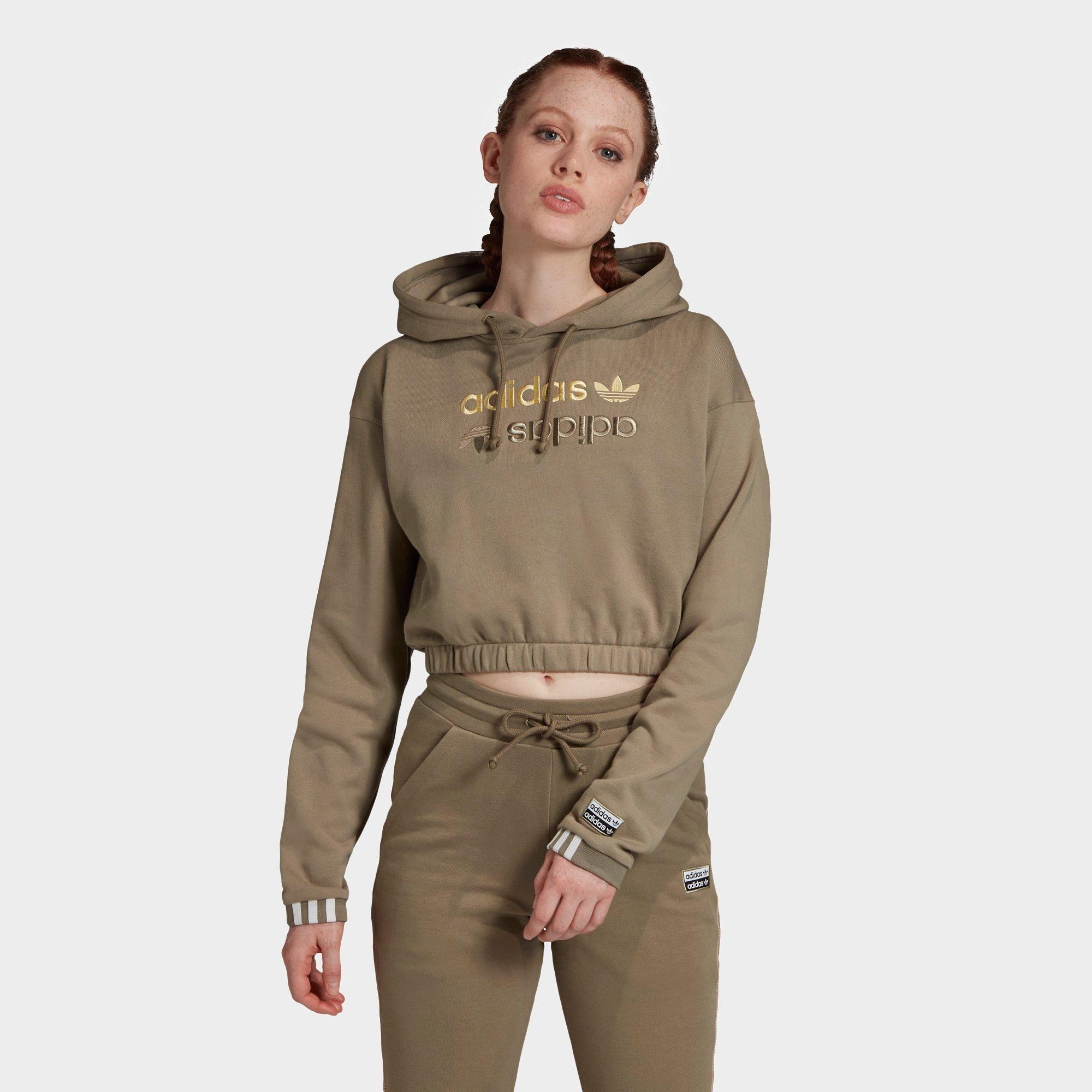 the north face embroidered logo crop hoodie