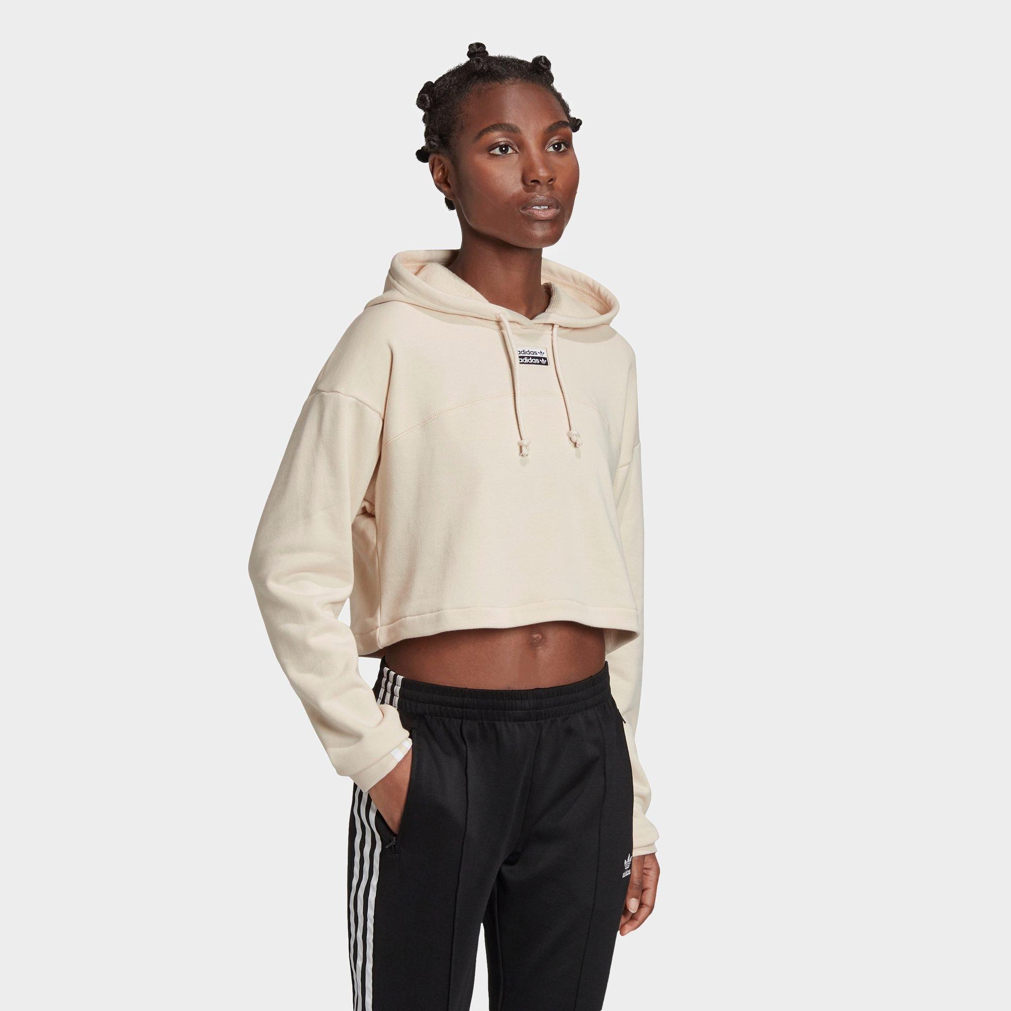adidas cropped french terry hoodie