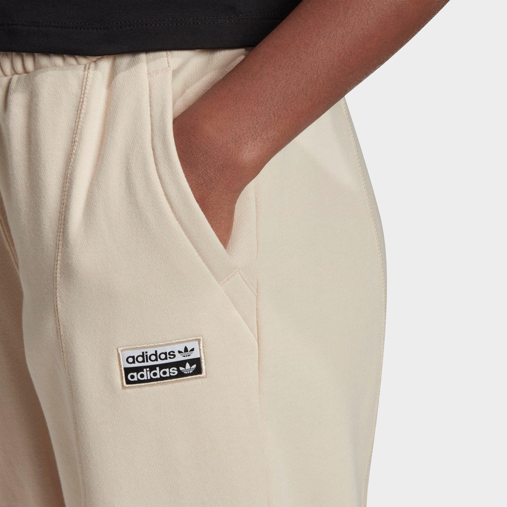 adidas originals ryv cuffed joggers in off white