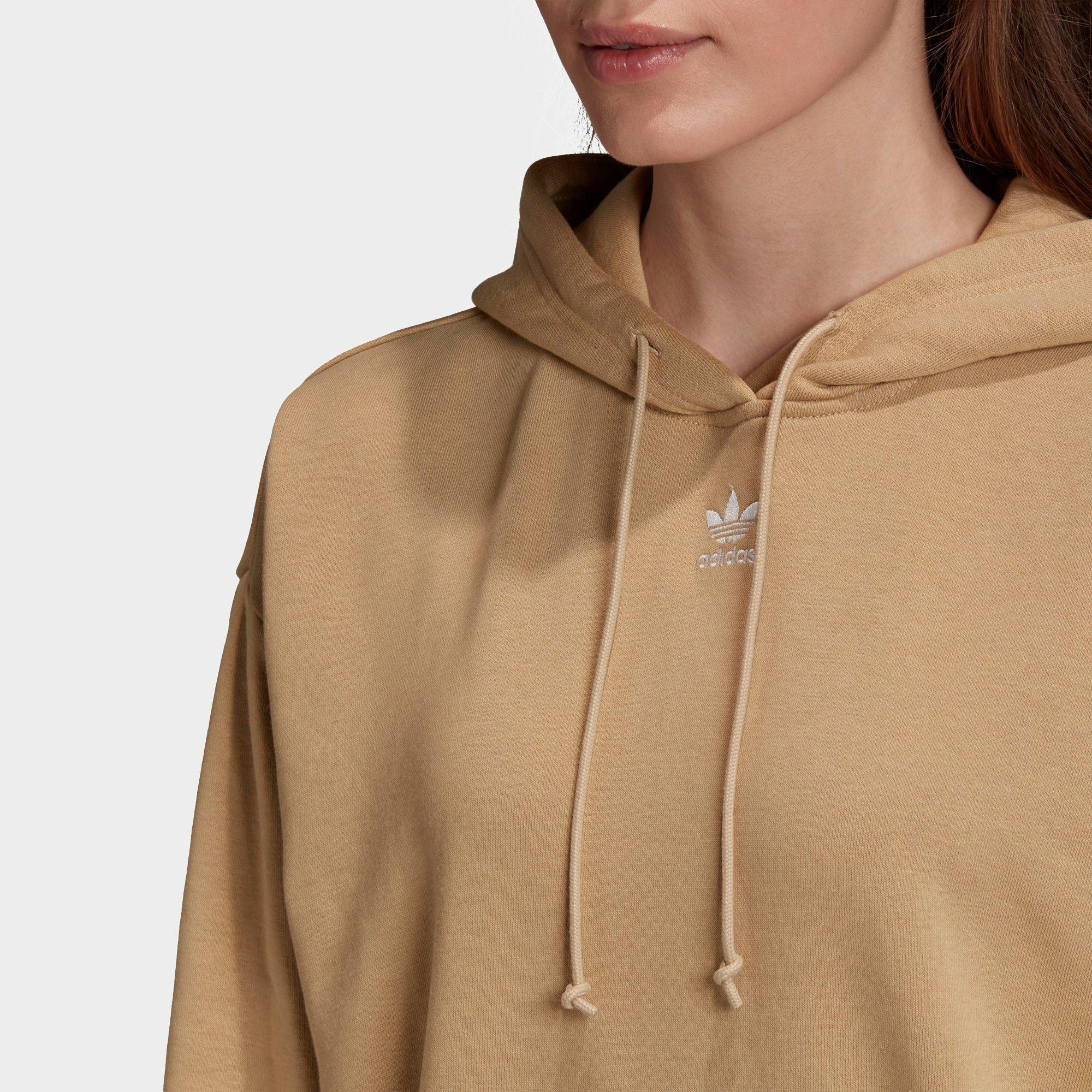 adidas trefoil hoodie beige
