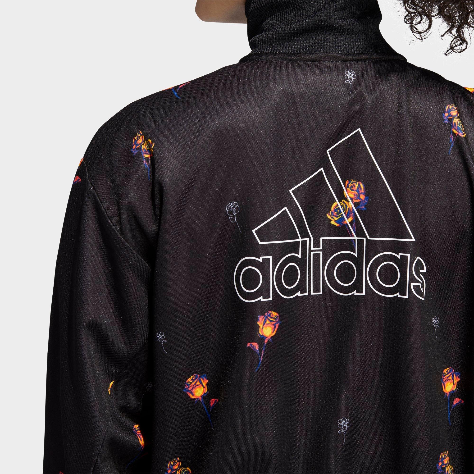 adidas floral jacket black