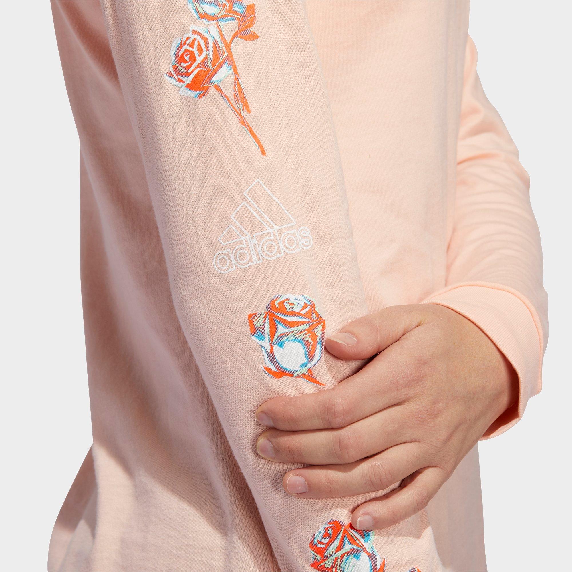 adidas women's floral long sleeve shirt