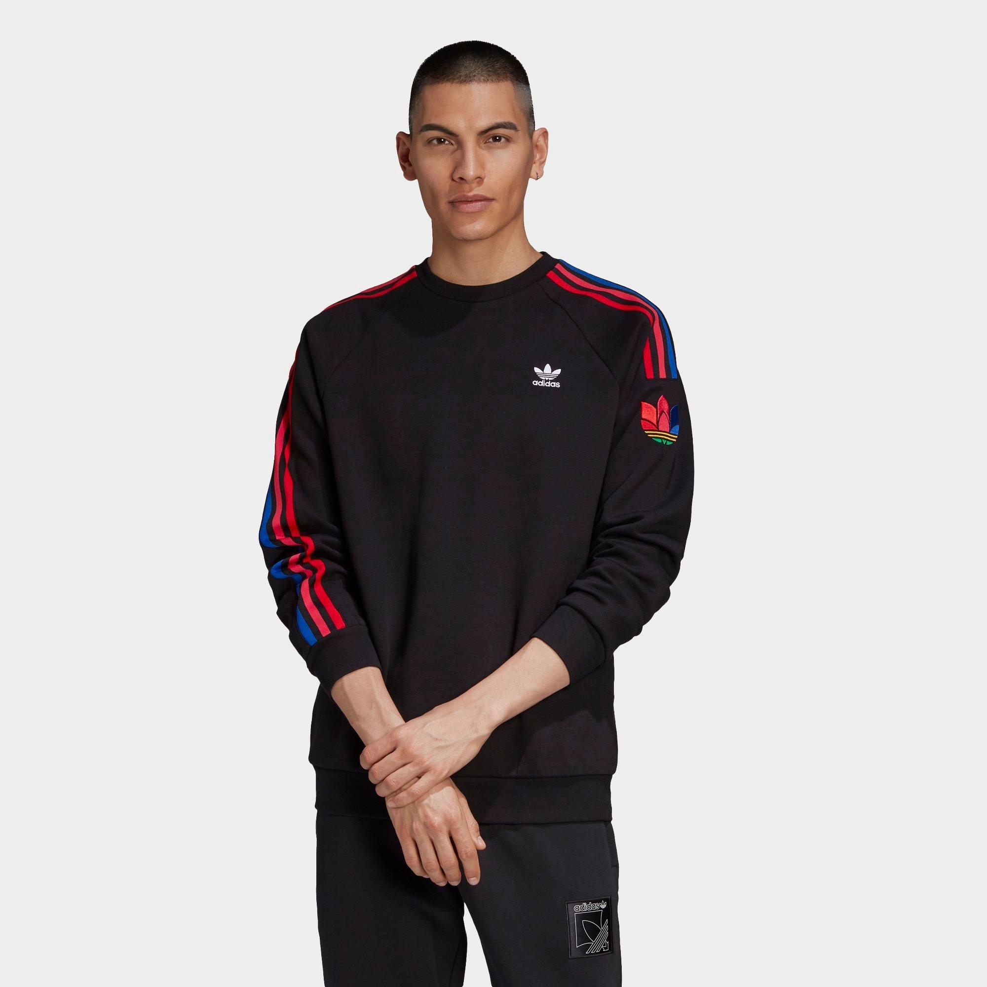 adidas originals adicolour crew neck sweatshirt with 3 stripe logo