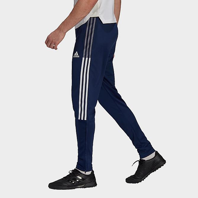 Back Left view of Men's adidas Tiro 21 Track Pants in Team Navy Blue Click to zoom