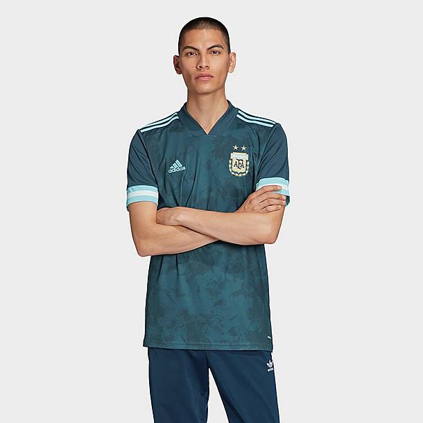 Men's adidas Argentina Away Soccer Jersey| Finish Line Men's adidas Argentina Away Soccer Jersey| Finish Line
