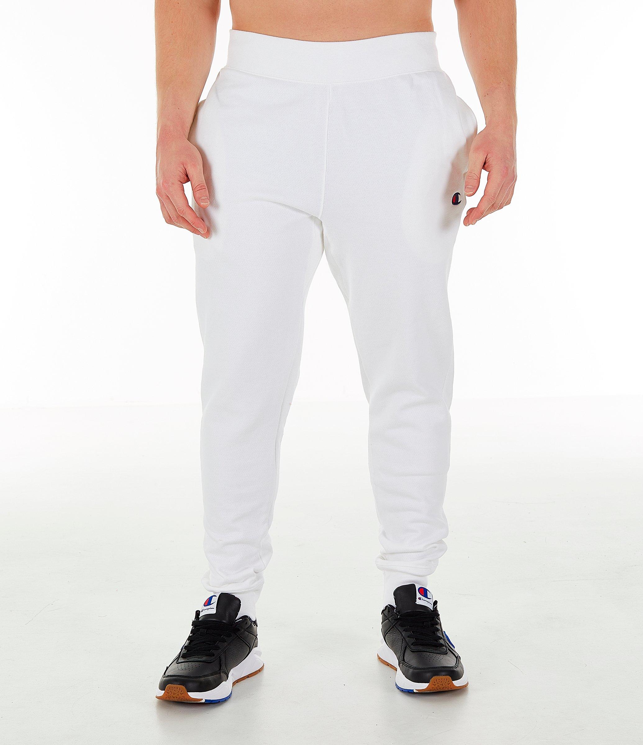 mens white jogger sweatpants