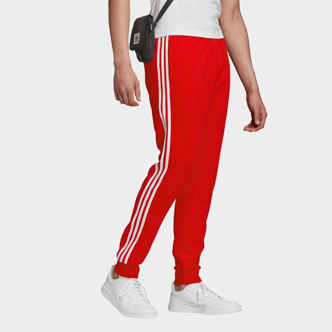 adidas red sst track pants