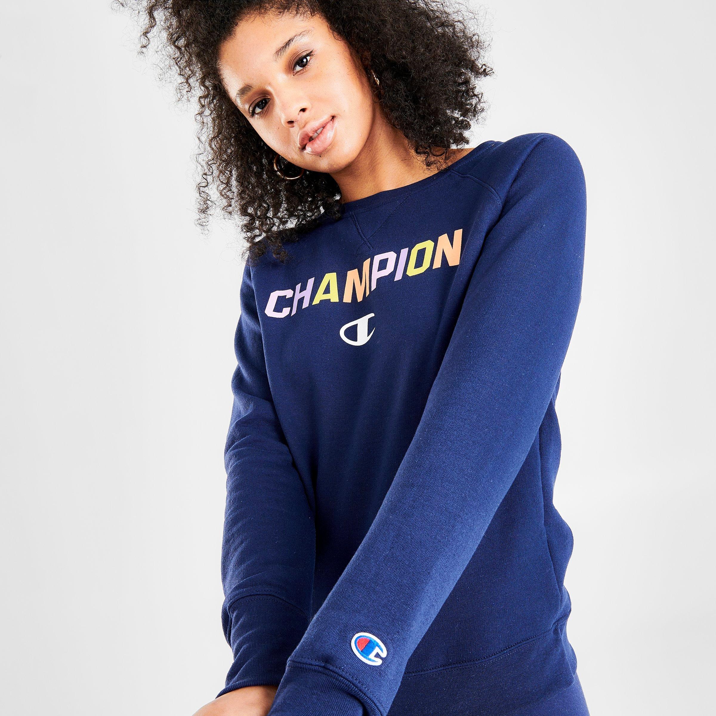 navy blue champion hoodie women's