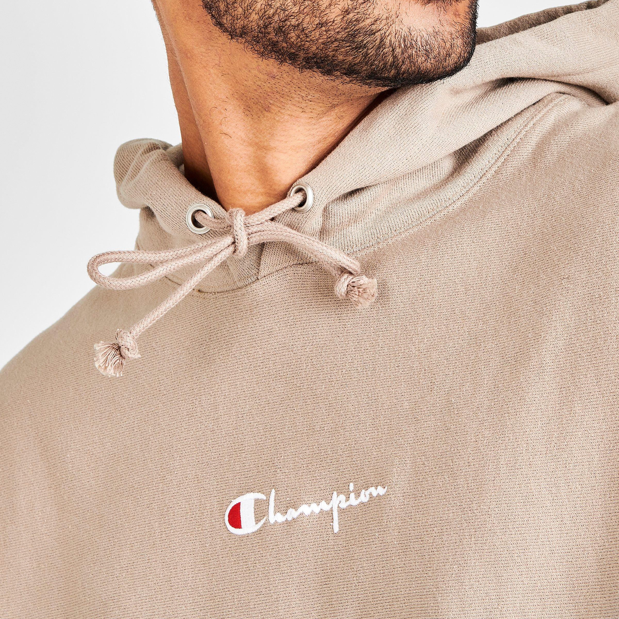 men's champion script hoodie