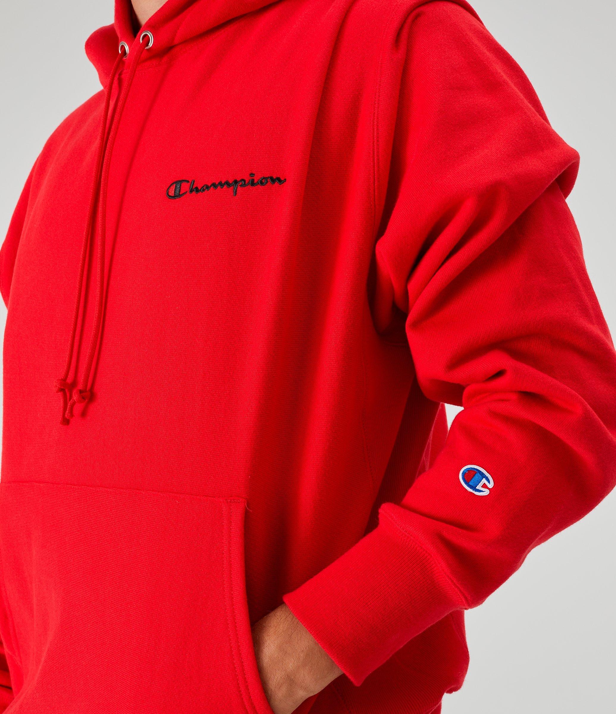 champion reverse weave repeat script logo hoodie sweatshirt