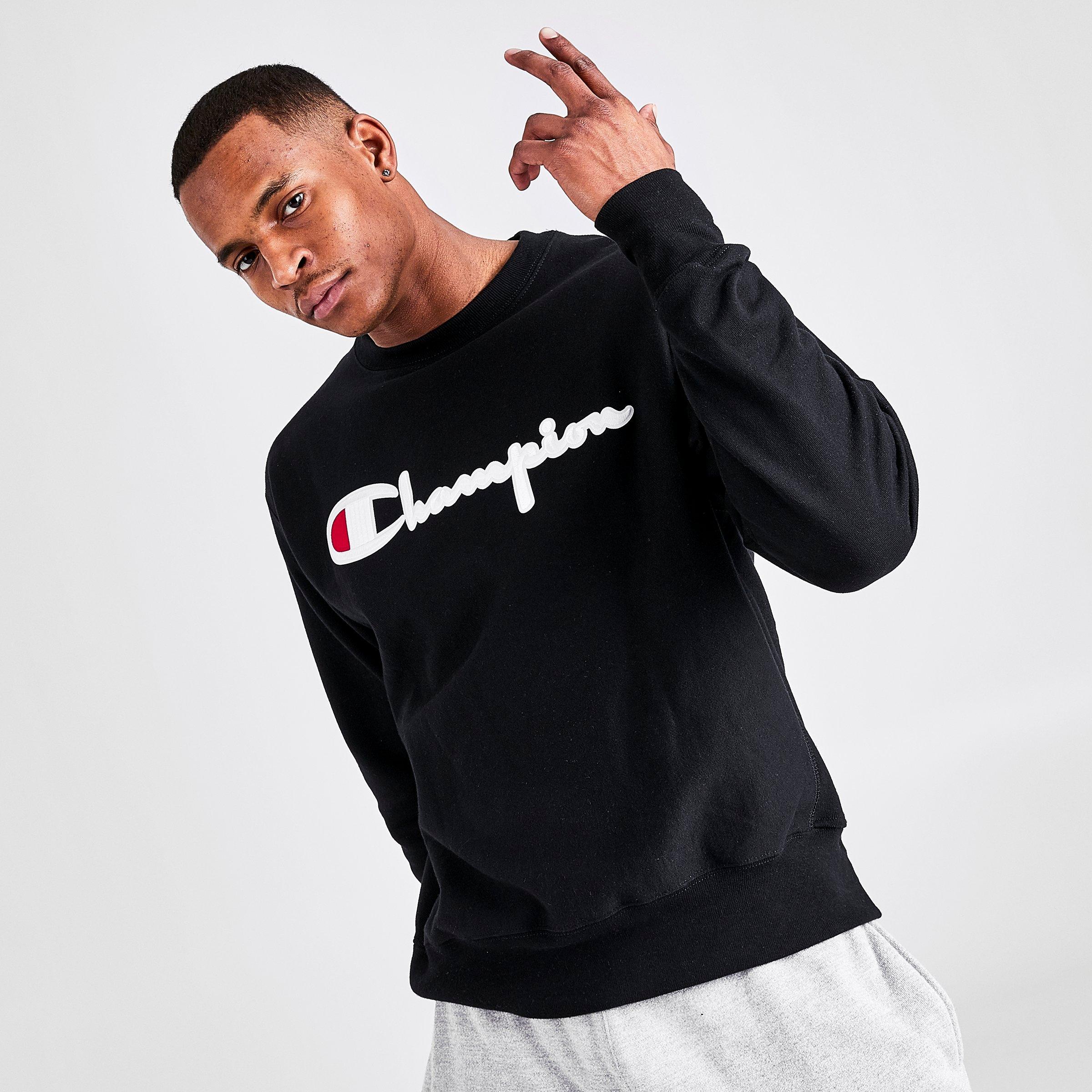 black champion crewneck mens