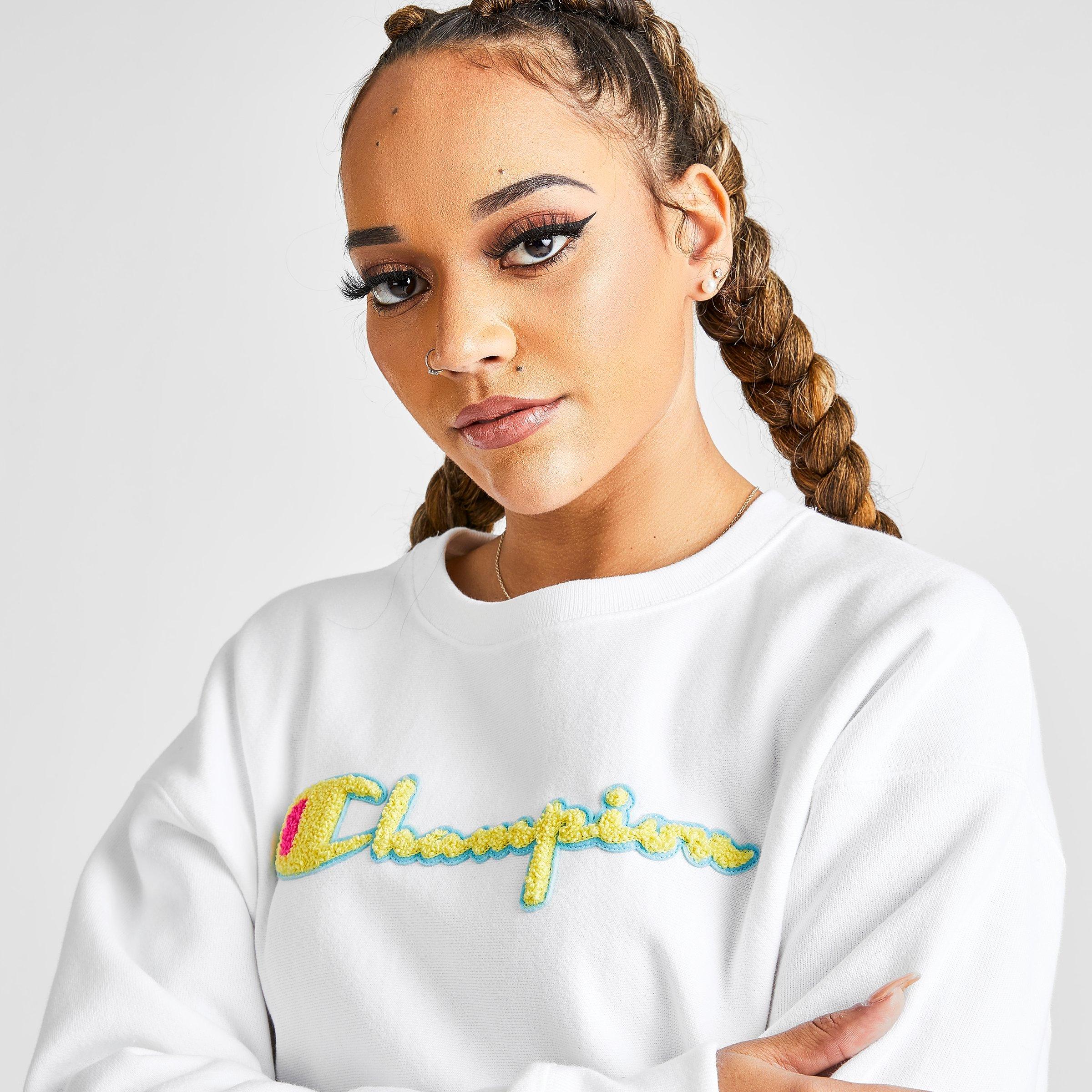 neon champion crewneck