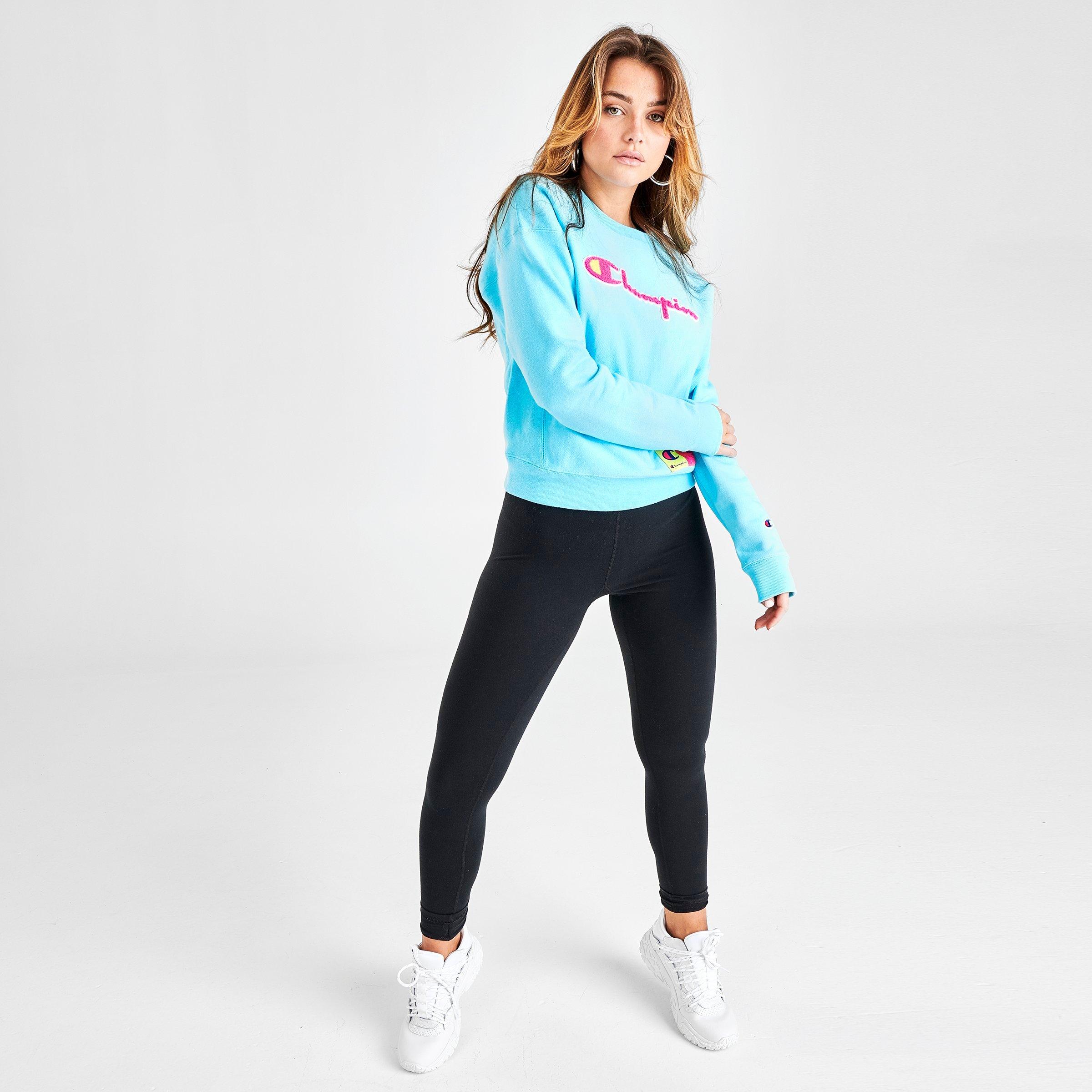 blue champion crewneck womens