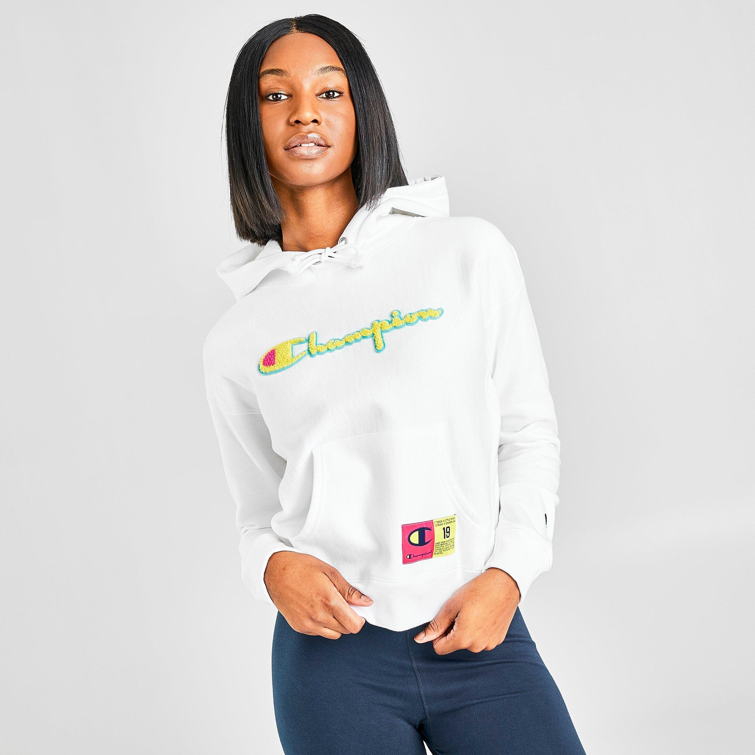 champion reverse weave hoodie white