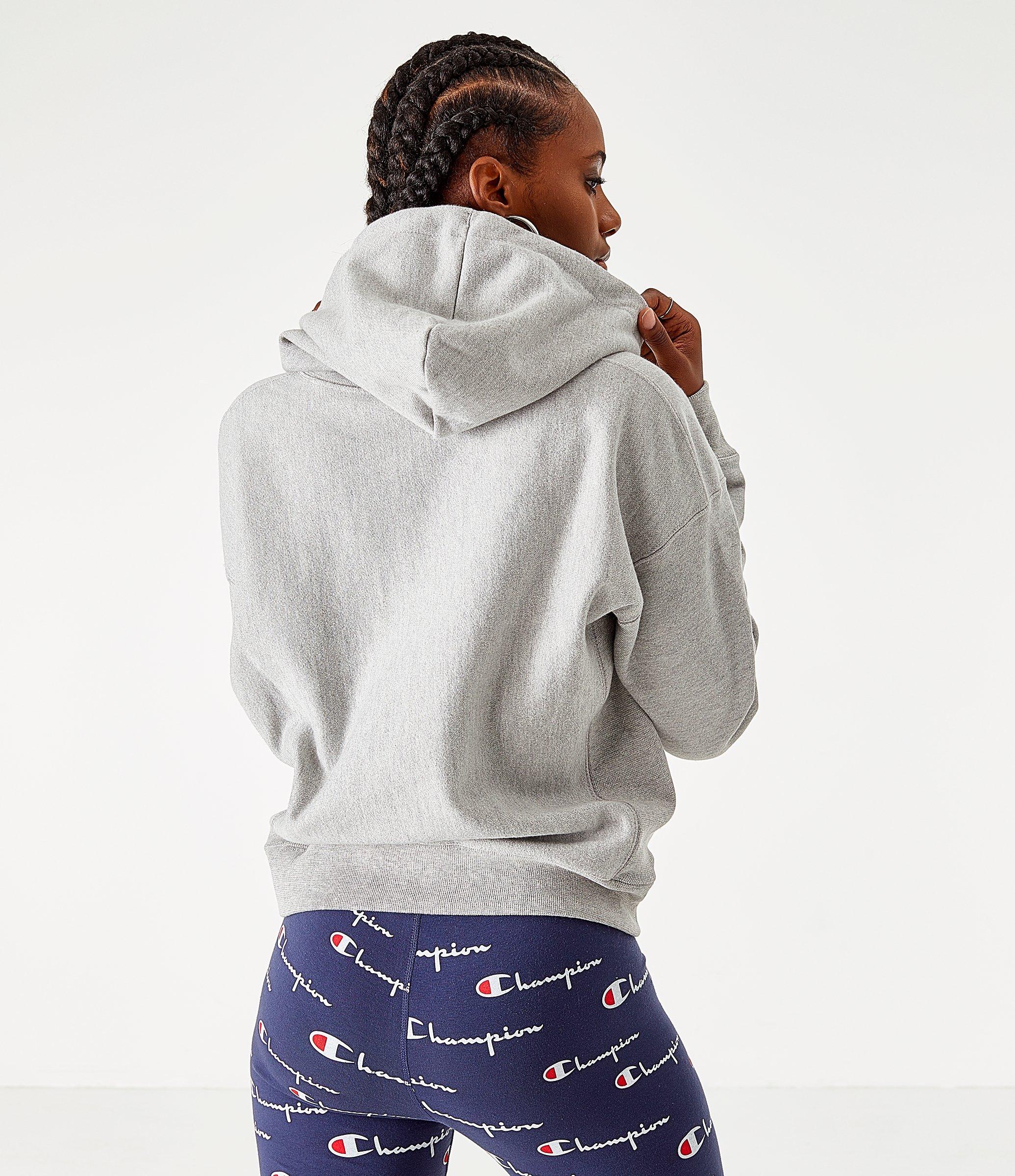 grey pullover hoodie women's
