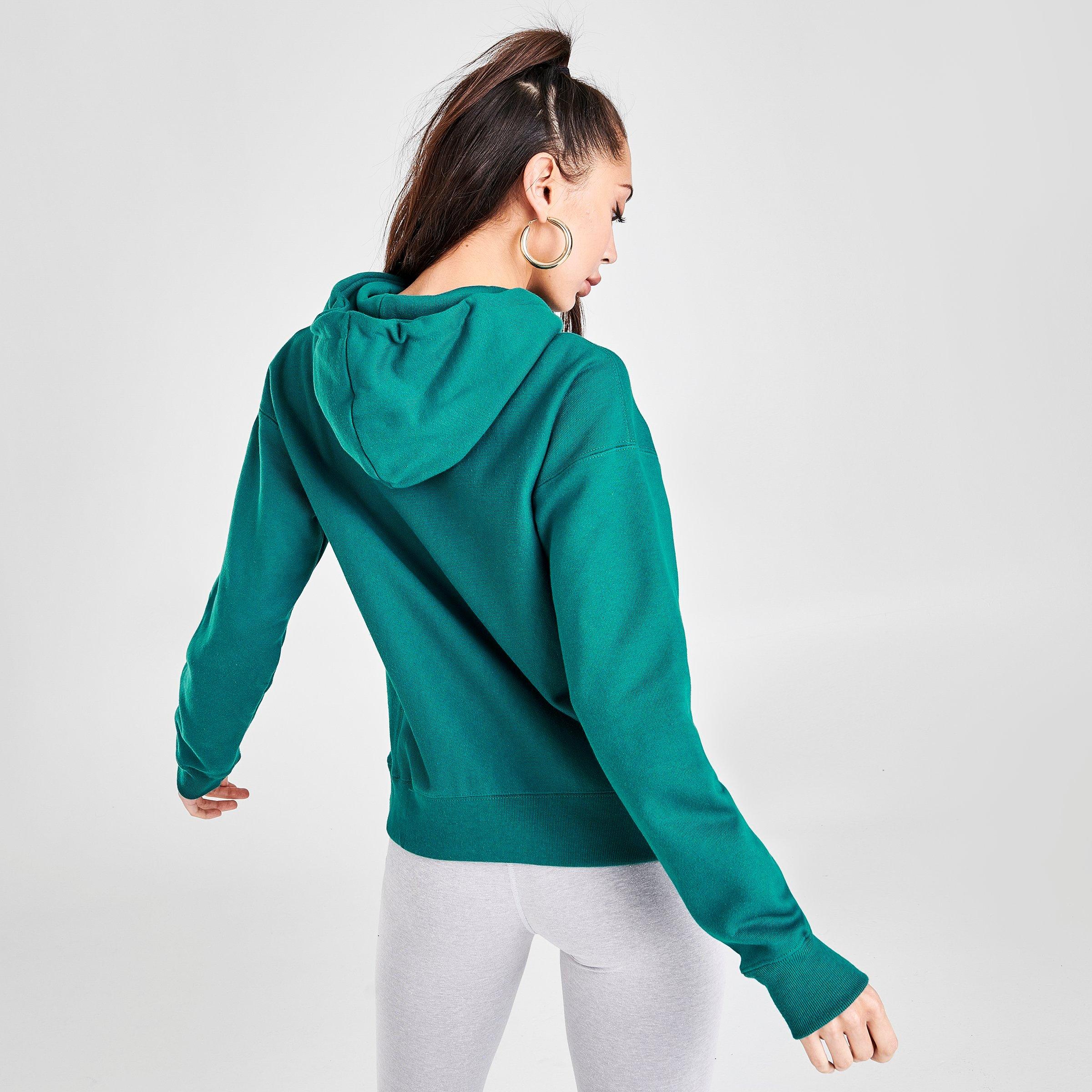 champion reverse weave jade green hoodie