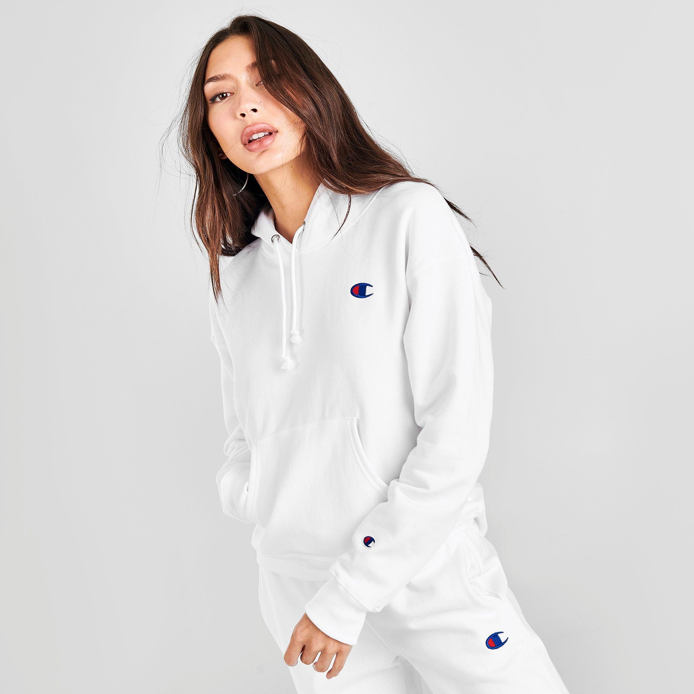 white champion hoodie women's small