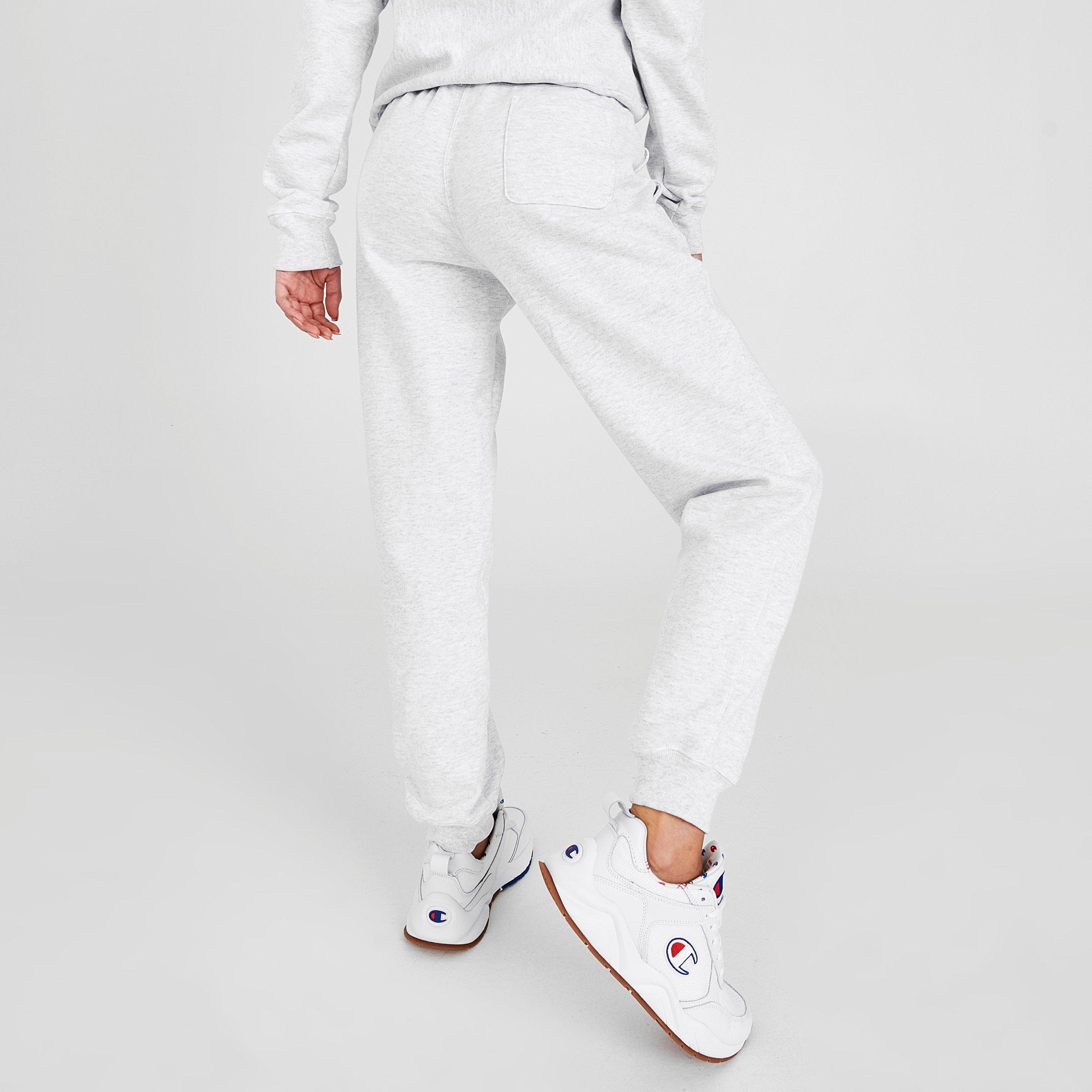 champion reverse weave sweatpants white