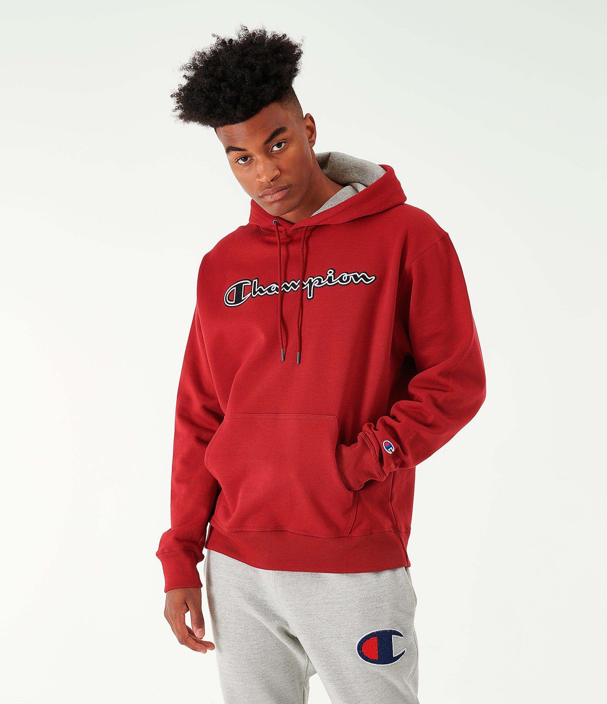 champion powerblend script hoodie