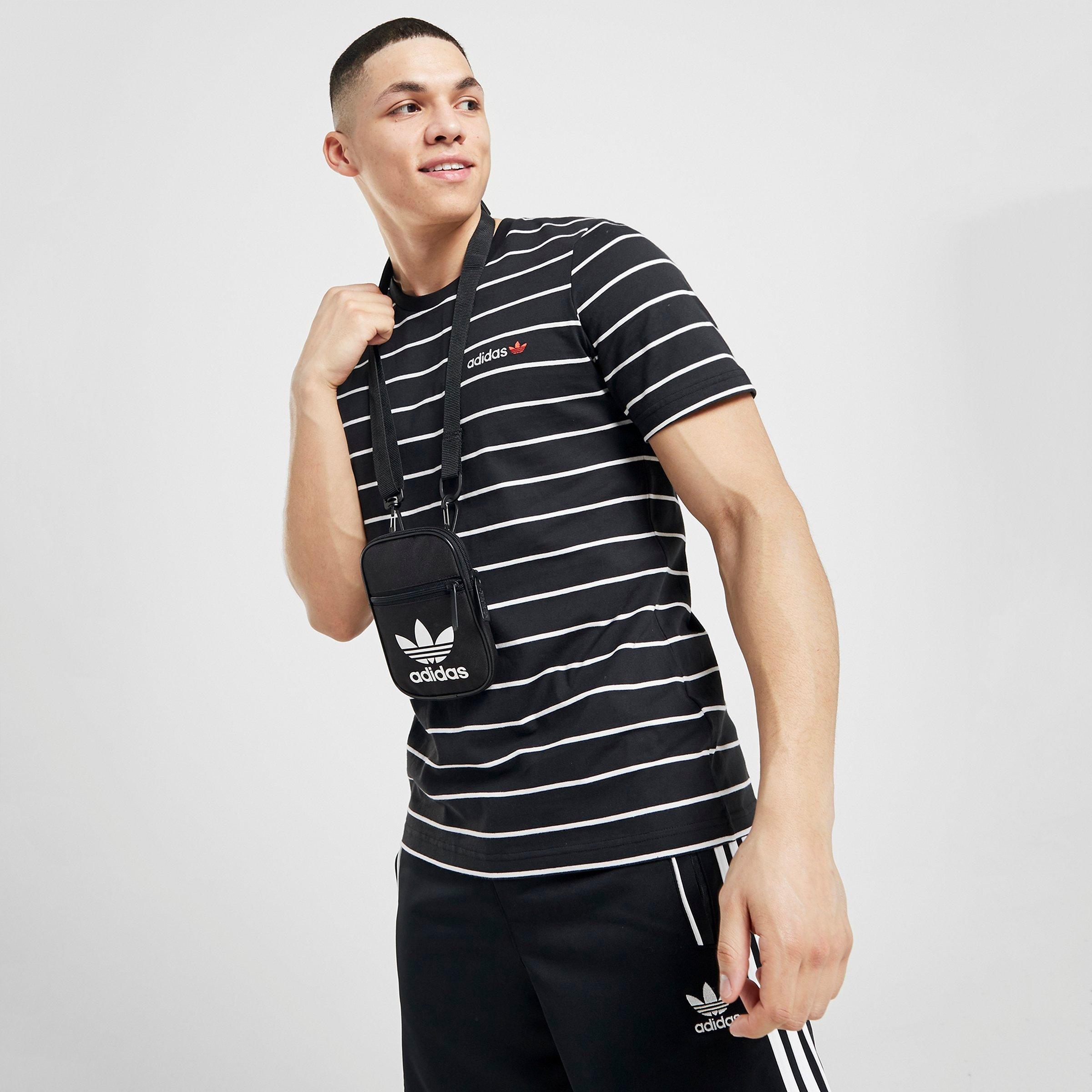 adidas striped t shirt