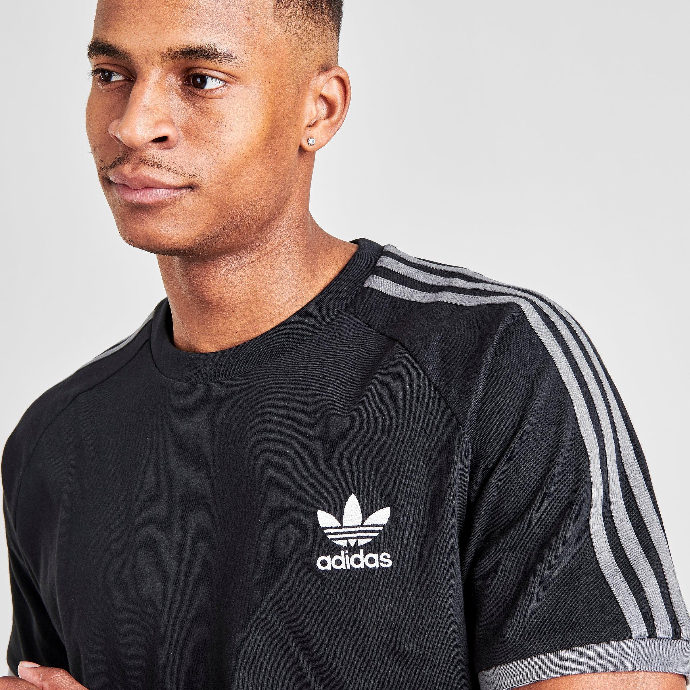 adidas 3 stripe shirt mens