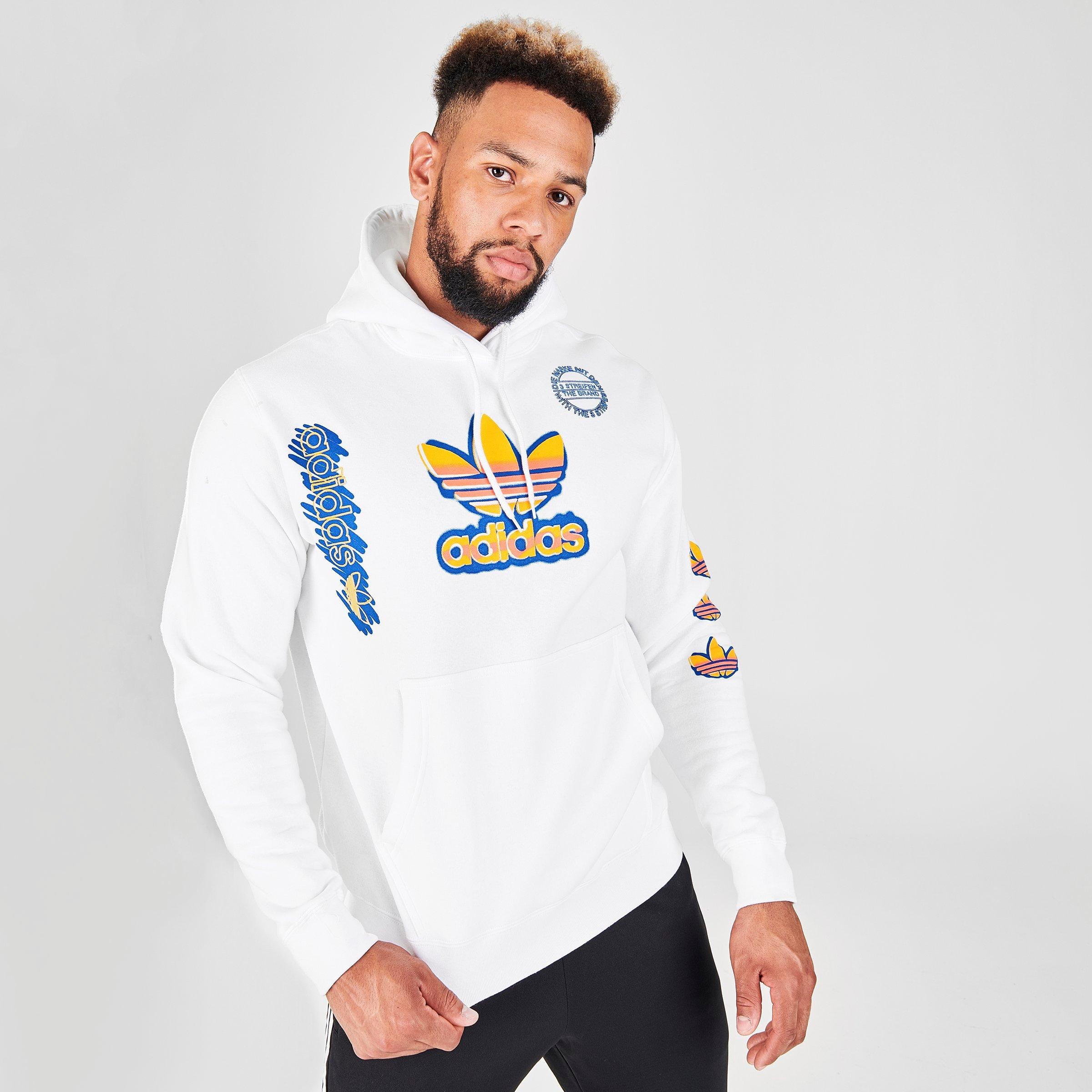 white mens adidas hoodie
