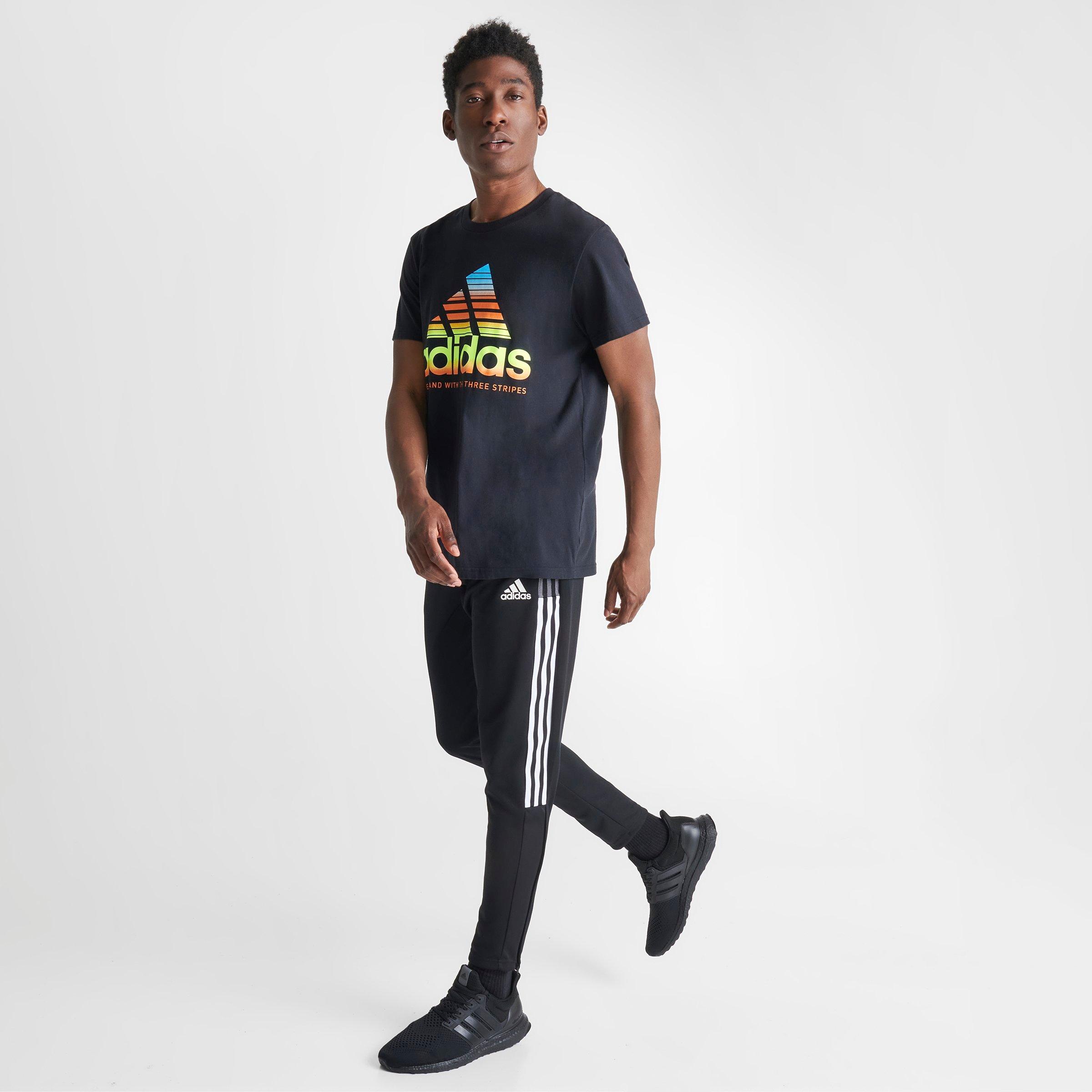 mens all black adidas track pants