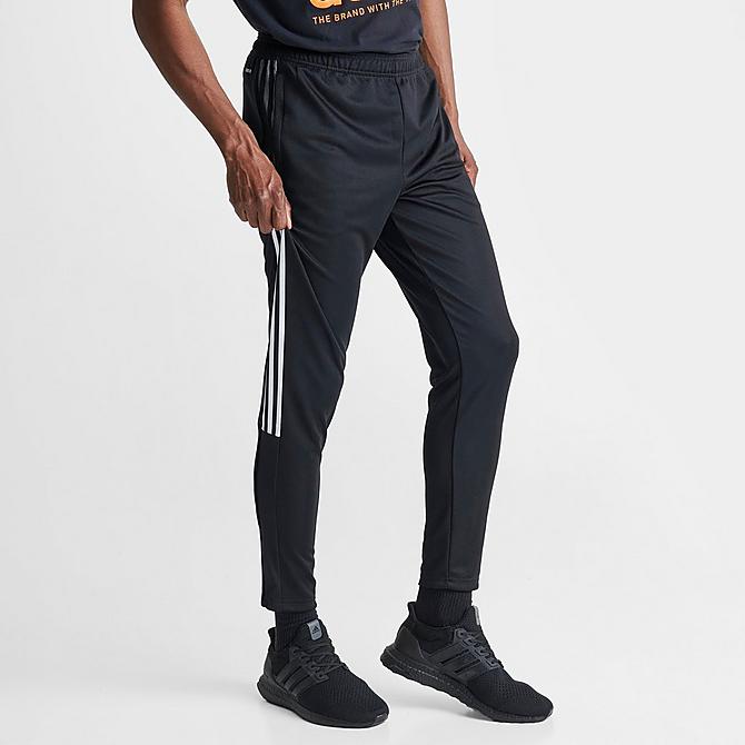 Back Left view of Men's adidas Tiro 21 Track Pants in Black Click to zoom