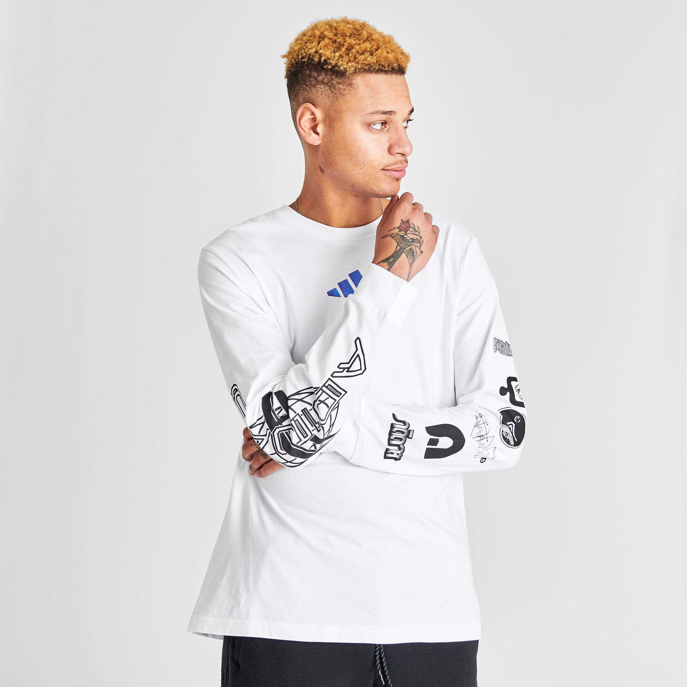 adidas long sleeve shirt white