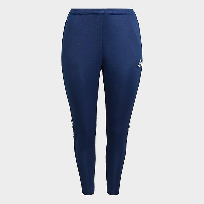 Front view of Women's adidas Tiro 21 Track Pants (Plus Size) in Team Navy Blue Click to zoom