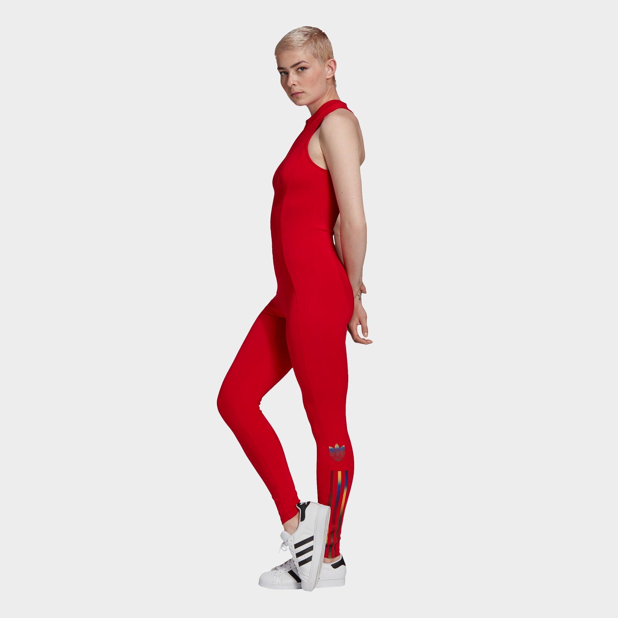adidas stage suit red