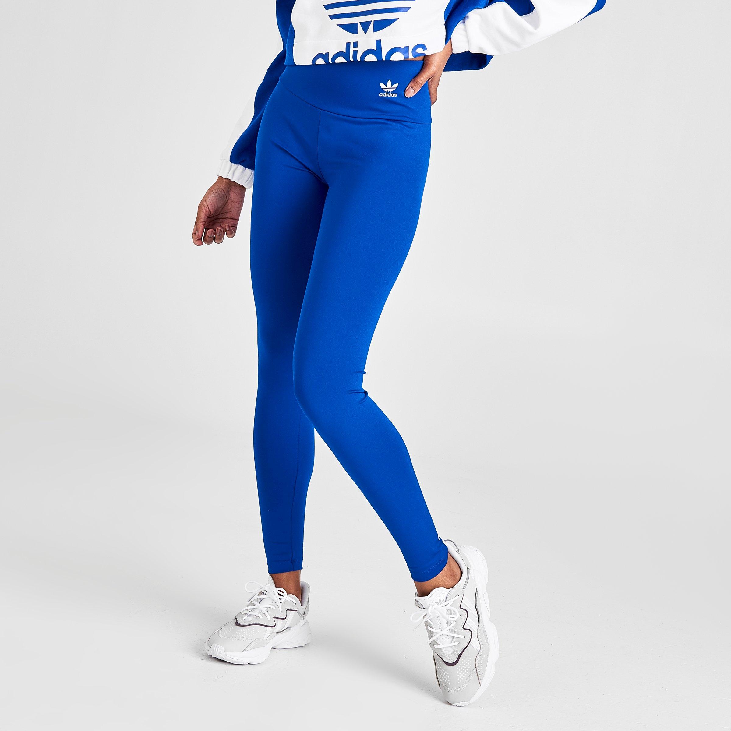 adidas trefoil leggings blue