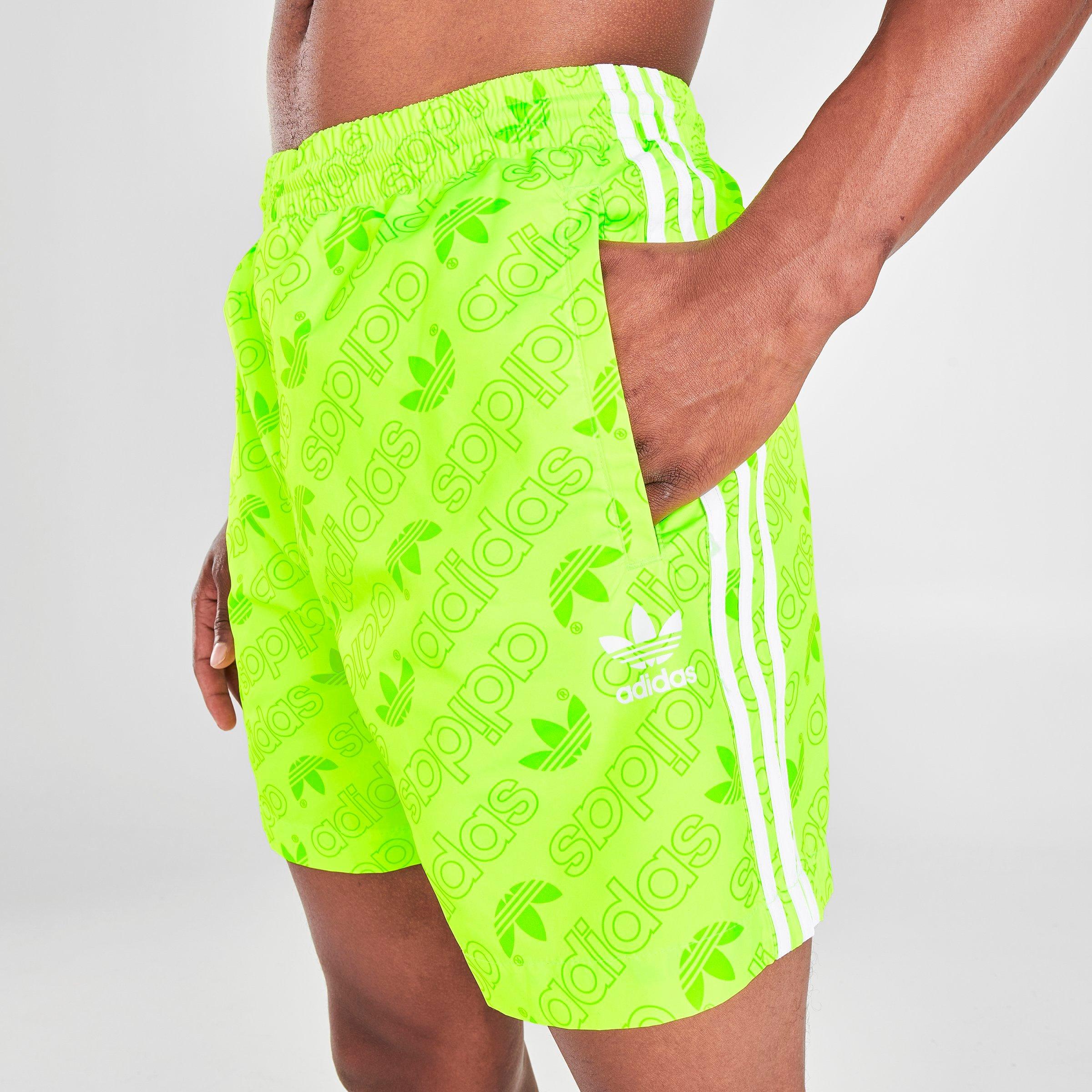 adidas green swim shorts