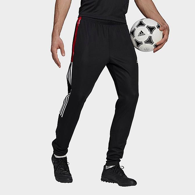 Front Three Quarter view of Men's adidas Tiro Reflective Track Pants Click to zoom